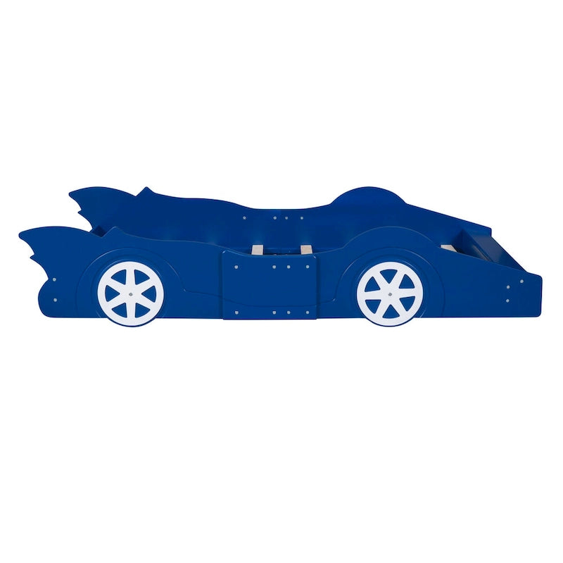 Lit plateforme en forme de voiture de course avec roulettes