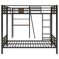L-Shaped Twin over Twin Bunk Bed with Twin Size Loft Bed with Desk and Shelf ,Brown