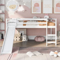 Lit mezzanine en bois massif avec toboggan amusant
