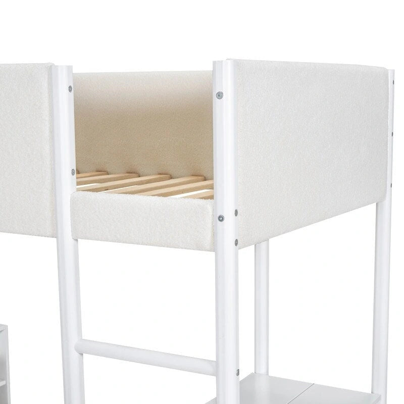 Lit superposé en bois Teddy Fleece taille jumeau